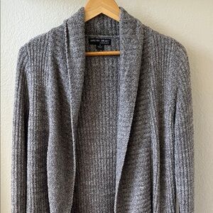 Barefoot Dreams CozyChic Lite Carigan Jacket Sweater Grey Sz M